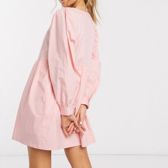 Daisy Street ASOS Cottagecore Mini Dress with Puff Sleeves Size US 8 UK 12 EUC - Picture 7 of 7